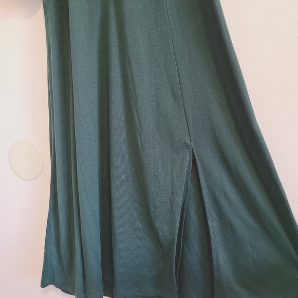 Eloquii Dark Emerald Green Cowl Back Dress - Picture 5 of 10